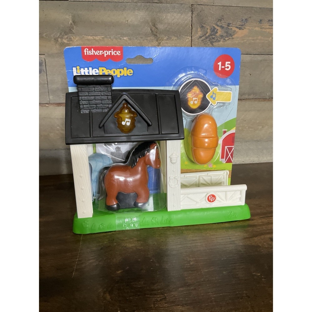 Fisher-Price Little People Stable Toddler Playset with Horse Figure Light Sounds